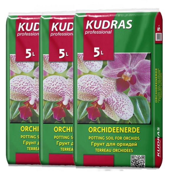 KUDRAS Orchideenerde 15L (3x5L)